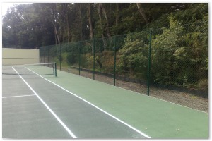 Menage area clearance, landscaping and tennis court installation by Lyndhurst Landscaping and Maintenance