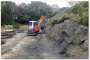 Menage area clearance, landscaping and tennis court installation by Lyndhurst Landscaping and Maintenance