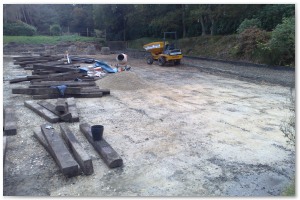 Menage area clearance, landscaping and tennis court installation by Lyndhurst Landscaping and Maintenance