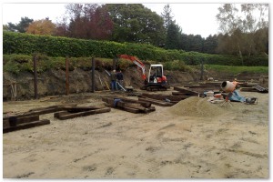 Menage area clearance, landscaping and tennis court installation by Lyndhurst Landscaping and Maintenance