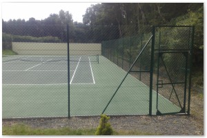Menage area clearance, landscaping and tennis court installation by Lyndhurst Landscaping and Maintenance