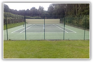 Menage area clearance, landscaping and tennis court installation by Lyndhurst Landscaping and Maintenance