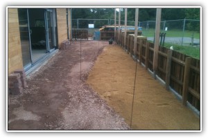 Patio, decking and artificial grass installation, New Forest
