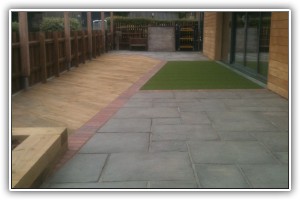 Patio, decking and artificial grass installation, New Forest