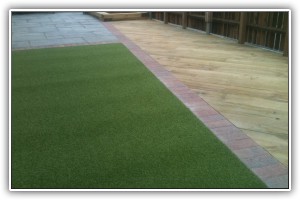 Patio, decking and artificial grass installation, New Forest