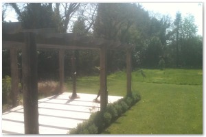 Bespoke oak pergola to the customers specifications. Supplied and installed by Lyndhurst Landscaping and Maintenance.